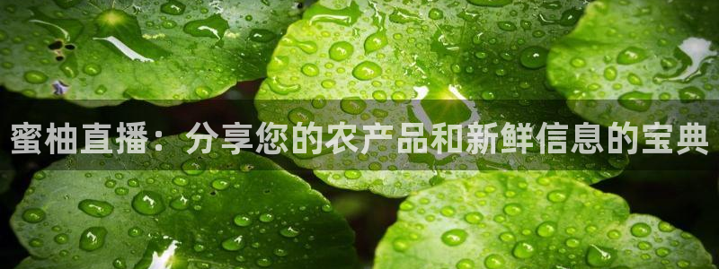qy体育球友会：蜜柚直播：分享您的农产品和新鲜信息的宝典